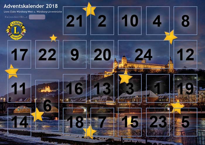 Würzburger Lions Adventskalender 2018